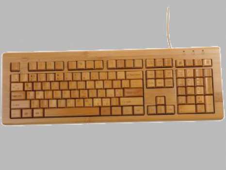 Клавиатура проводная DNS BAMBOO KB-100 Natural, USB. Полностью из бамбука.